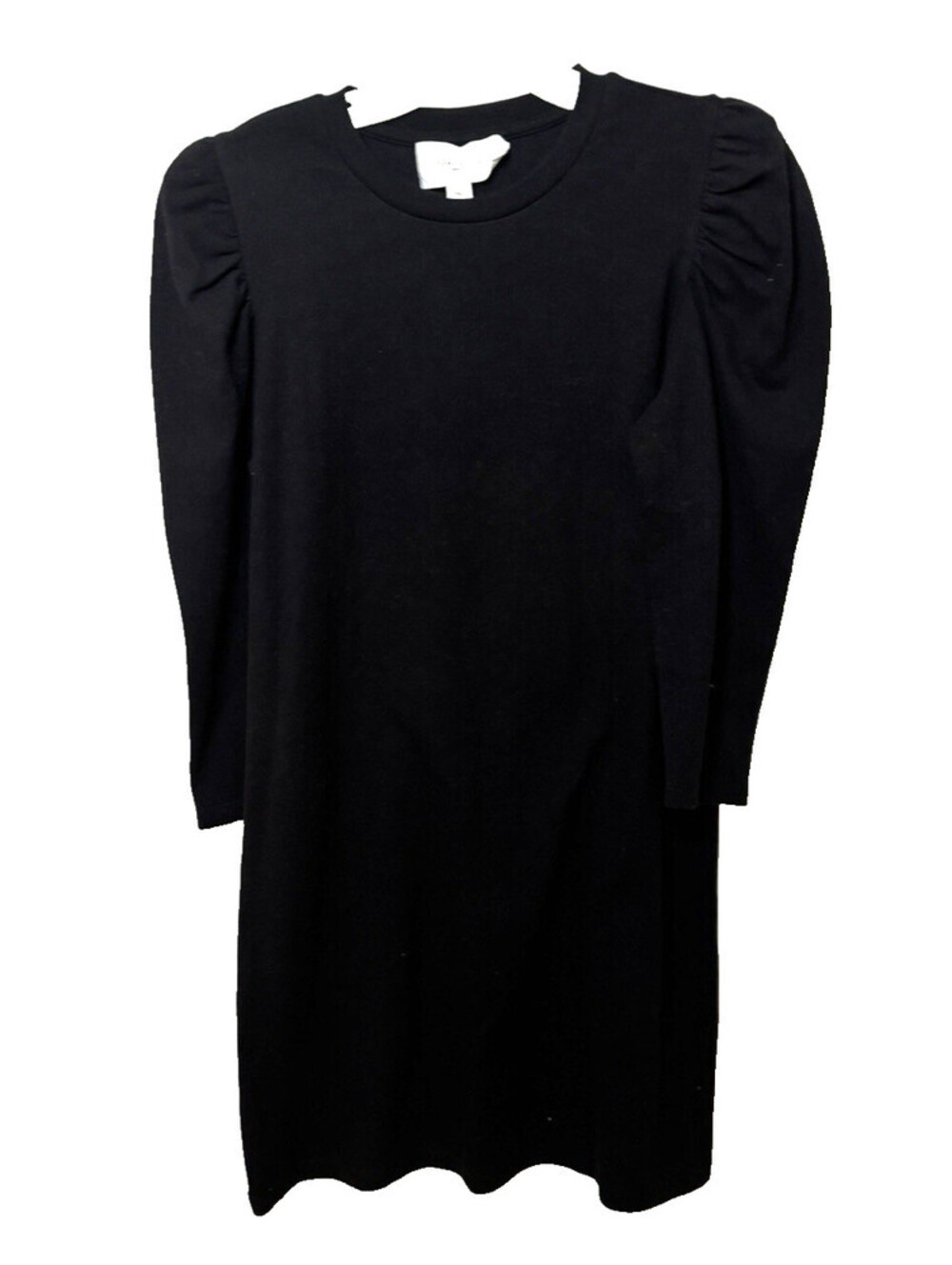 Pomander Place Vesty Puff Sleeve Shift T-Shirt Dress Small Black LBD Preppy